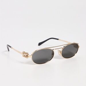 Miu Miu 54ZS Logo Oval Sunglasses
